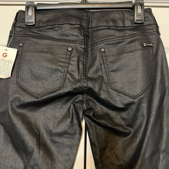 Guess Suzette Super Skinny‎ black coated pants size 26 - Picture 3 of 6